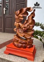 Tượng Đạt Ma Sư Tổ Gỗ Hương Cao 60 Ngang 33 Sâu 17 (cm)