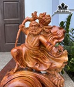 Tượng Đạt Ma Sư Tổ Gỗ Hương Cao 64 Ngang 50 Sâu 26 (cm)