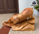 Tượng Hổ Săn Mồi Gỗ Hương Cao 29 Ngang 50 Sâu 20 (cm)