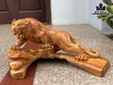 Tượng Hổ Săn Mồi Gỗ Hương Cao 29 Ngang 50 Sâu 20 (cm)
