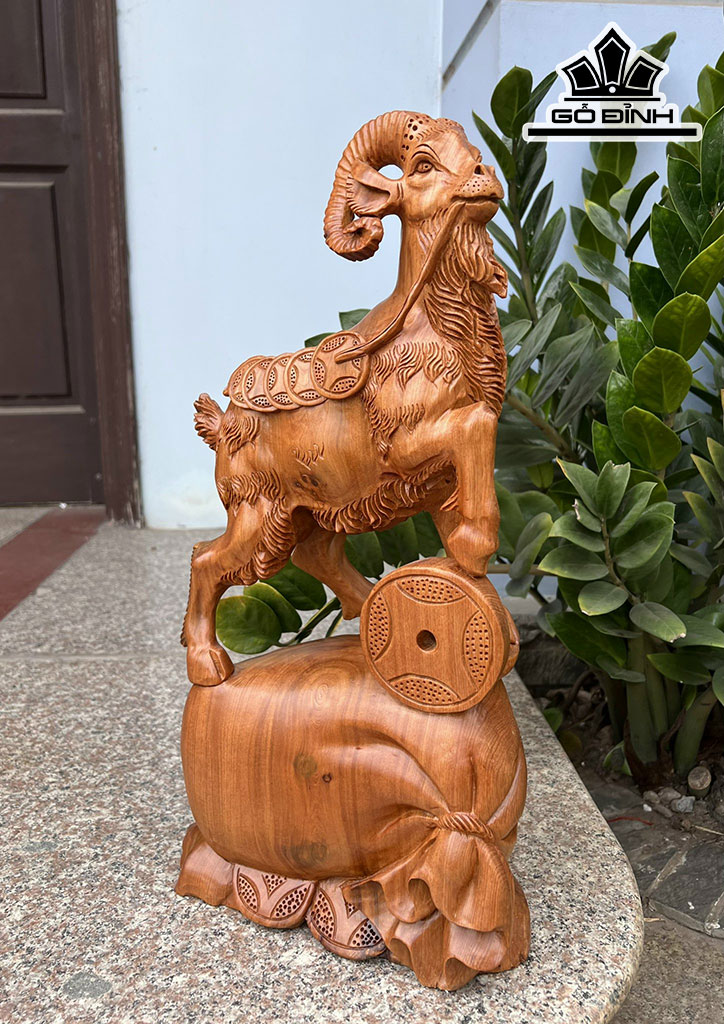 Tượng Nhất Dương Gỗ Ngọc Am Cao 48 Ngang 24 Sâu 14 (cm)