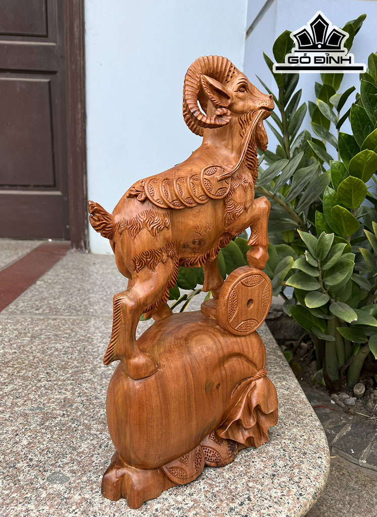 Tượng Nhất Dương Gỗ Ngọc Am Cao 48 Ngang 24 Sâu 14 (cm)