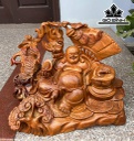 Tượng Phật Di Lặc Gỗ Hương Cao 45 Ngang 33 Sâu 25 (cm)