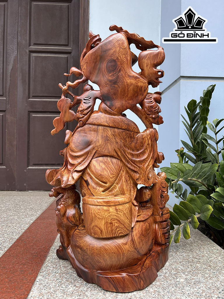 Tượng Phật Di Lặc Ngũ Phúc Gỗ Cẩm Cao 71 Ngang 36 Sâu 24 (cm)