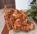Tượng Phật Di Lặc Ngũ Phúc Gỗ Hương Cao 51 Ngang 62 Sâu 37 (cm)