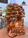 Tượng Phật Di Lặc Ngũ Phúc Gỗ Hương Cao 76 Ngang 52 Sâu 28 (cm)
