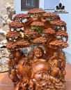 Tượng Phật Di Lặc Ngũ Phúc Gỗ Hương Cao 76 Ngang 52 Sâu 28 (cm)