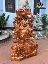 Tượng Phật Di Lặc Ngũ Phúc Gỗ Hương Cao 87 Ngang 55 Sâu 26 (cm)