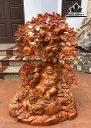 Tượng Phật Di Lặc Ngũ Phúc Gỗ Hương Cao 98 Ngang 66 Sâu 48 (cm)