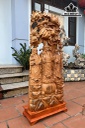 Tượng Phúc Lộc Thọ (Tam Đa) Gỗ Ngọc Am Cao 113 Ngang 43 Sâu 18 (cm)