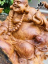 Tượng Phật Di Lặc Nhị Phúc Gỗ Sụn Hương Cao 46 Ngang 42 Sâu 13 (cm)