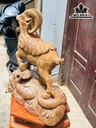 Tượng Nhất Dương Gỗ Ngọc Am Cao 50 Ngang 40 Sâu 18 (cm)