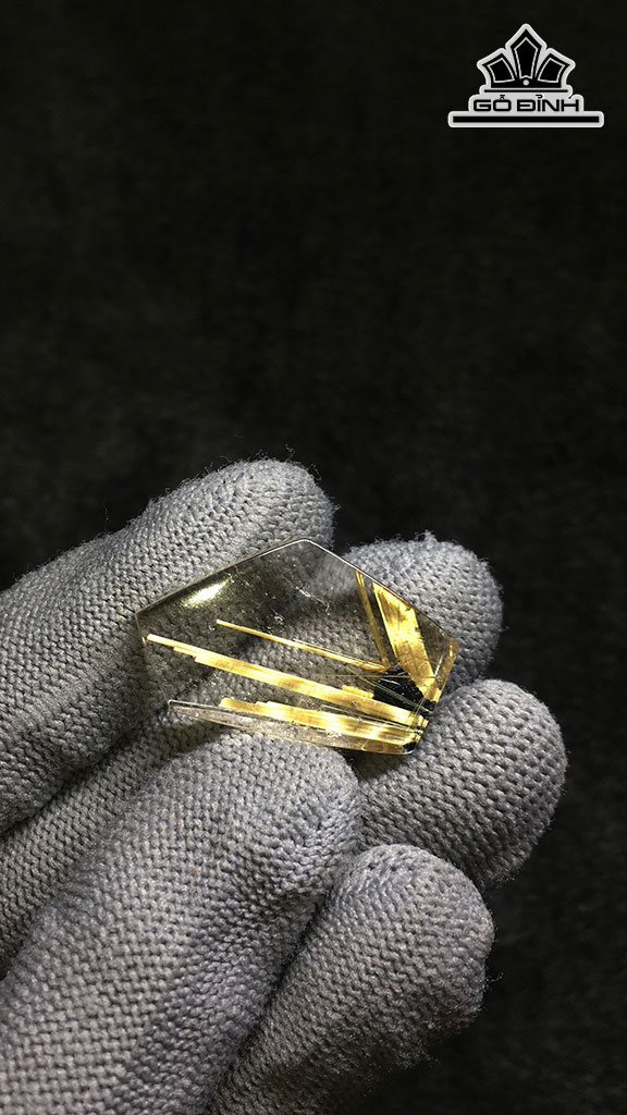 Mặt Dây Chuyền Đá Thạch Anh Tóc Vàng Cao 29,4 Ngang 18,7 Sâu 6,3 (mm) 6,5gr