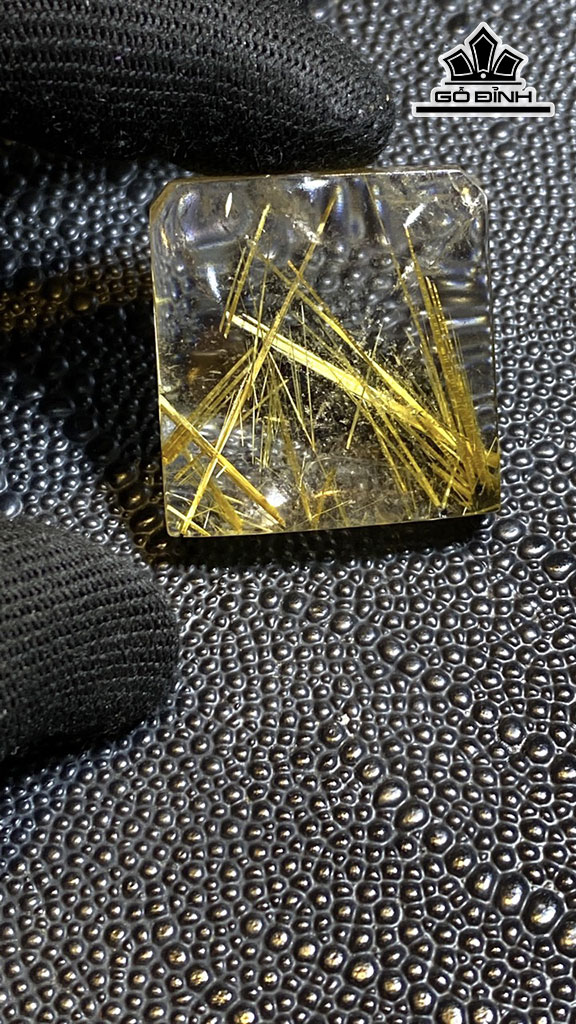 Mặt Dây Chuyền Đá Thạch Anh Tóc Vàng Cao 35 Ngang 34 Sâu 14 (mm) 34gr