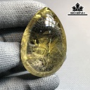 Mặt Dây Chuyền Đá Thạch Anh Tóc Vàng Cao 49,7 Ngang 32,5 Sâu 19,4 (mm) 37,7gr