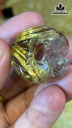 Mặt Dây Chuyền Quan Âm Tọa Nguyệt Đá Thạch Anh Tóc Vàng Cao 30,9 Ngang 30 Sâu 11,9 (mm) 13gr