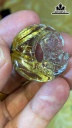 Mặt Dây Chuyền Quan Âm Tọa Nguyệt Đá Thạch Anh Tóc Vàng Cao 30,9 Ngang 30 Sâu 11,9 (mm) 13gr