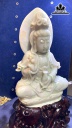 Tượng Phật Bà Quan Âm Đá Cẩm Thạch Cao 24,7 Ngang 14 Sâu 6,2 (cm) 2,55kg
