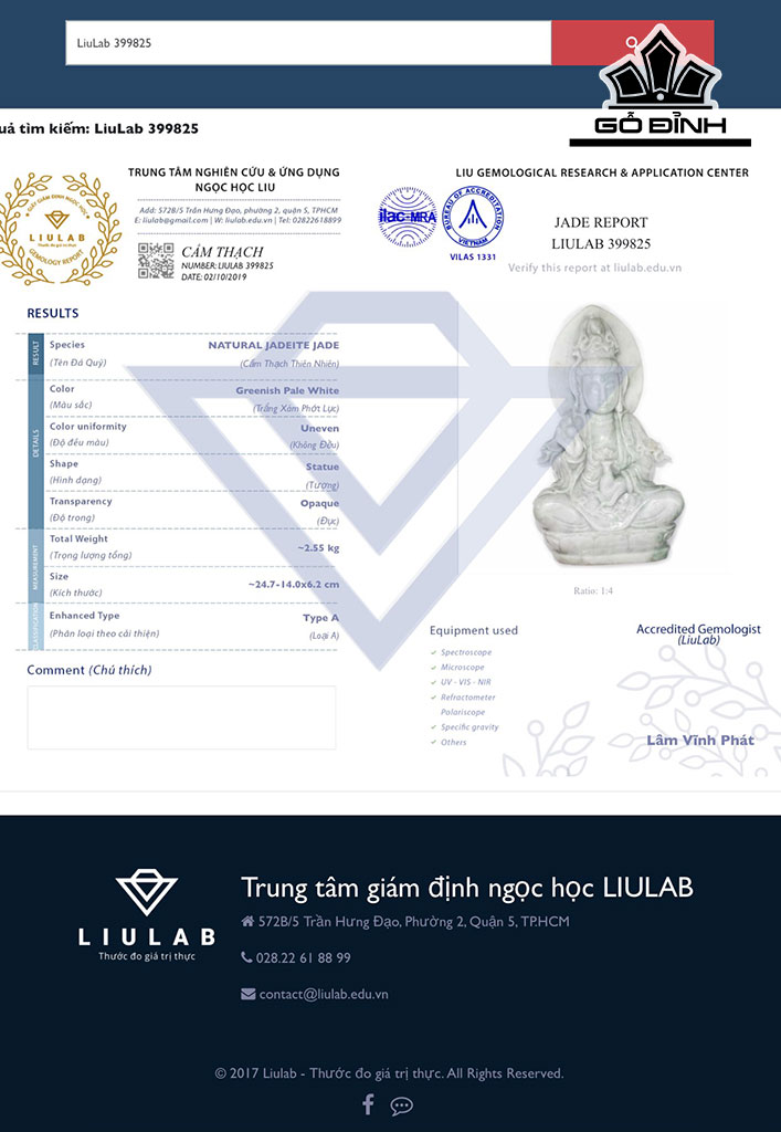 Tượng Phật Bà Quan Âm Đá Cẩm Thạch Cao 24,7 Ngang 14 Sâu 6,2 (cm) 2,55kg