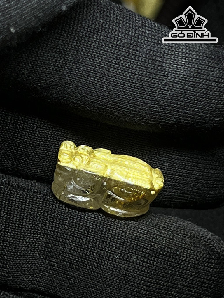 Tỳ Hưu Đá Thạch Anh Tóc Vàng Cao 19 Ngang 11,2 Sâu 9,4 (mm) 3gr