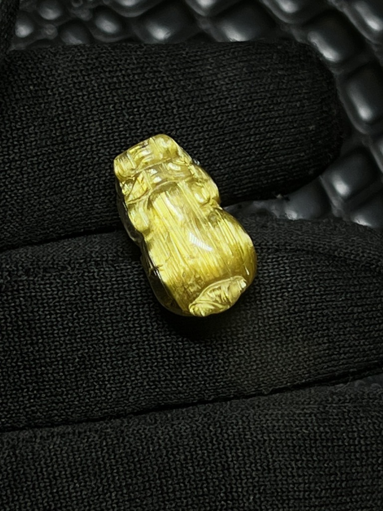 Tỳ Hưu Đá Thạch Anh Tóc Vàng Cao 19 Ngang 11,2 Sâu 9,4 (mm) 3gr