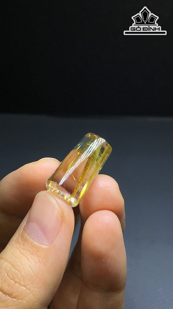 Trụ Đá Thạch Anh Tóc Vàng Cao 19,3 Ngang 10,4 (mm) 3,8gr
