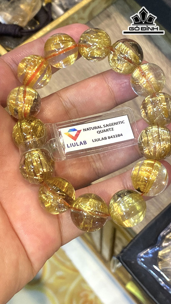 Vòng Tay Đá Thạch Anh Tóc Vàng Đường Kính Hạt 16,70-15,91 (mm) 414.60cts