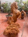 Tượng Ngựa Phong Thủy (Nhất Mã Phi Thiên) Gỗ Hương Cao 78 Ngang 50 Sâu 33 (cm)