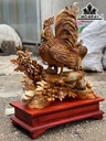 Tượng Gà Phong Thủy Gỗ Hương Cao 86 Ngang 65 Sâu 30 (cm)
