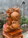 Tượng Rồng ( Nhất Long) Gỗ Nu Hương Cao 62 Ngang 45 Sâu 33 (cm)