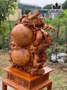 Tượng Rồng ( Nhất Long) Gỗ Nu Hương Cao 62 Ngang 45 Sâu 33 (cm)