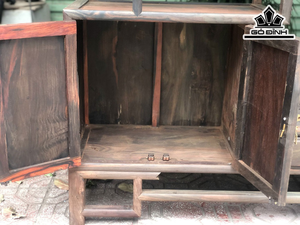 Cặp Tủ Ziczac Gỗ Cẩm Cao 192 Rộng 97 Sâu 34 (cm)