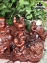 Tượng Phật Di Lặc Ngũ Phúc Gỗ Trắc Cao 20 Ngang 59 Sâu 29 (cm)