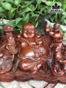 Tượng Phật Di Lặc Ngũ Phúc Gỗ Trắc Cao 20 Ngang 59 Sâu 29 (cm)