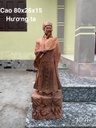 Tượng Gia Cát Lượng Gỗ Hương Cao 80 Ngang 26 Sâu 15 (cm)