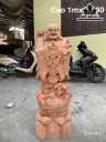 Tượng Phật Di Lặc Gỗ Hương Cao 100 Ngang 34 Sâu 30 (cm)