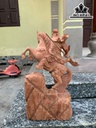 Tượng Quan Công Gỗ Hương Cao 70 Ngang 38 Sâu 19 (cm)