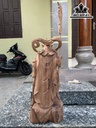 Tượng Quan Công Gỗ Hương Cao 80 Ngang 31 Sâu 23 (cm)