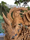 Tượng Chim Phượng Hoàng Gỗ Bách Xanh Cao 60 Ngang 44 Sâu 16 (cm)