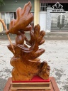 Tượng Đạt Ma Sư Tổ Gỗ Hương Cao 74 Ngang 39 Sâu 20 (cm)