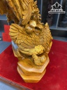 Tượng Gia Đình Gà Gỗ Hương Cao 55 Ngang 55 Sâu 30 (cm)