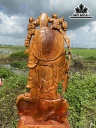 Tượng Phật Di Lặc Tam Phúc Gỗ Hương Cao 80 Ngang 42 Sâu 22 (cm)