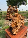 Tượng Phật Tổ Gỗ Hương Cao 57 Ngang 55 Sâu 25 (cm)