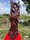 Tượng Quan Công Gỗ Tử Đàn Cao 115 Ngang 37 Sâu 33 (cm)