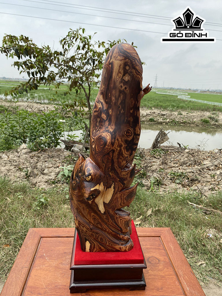 Tượng Quán Thế Âm Bồ Tát Gỗ Cẩm Cao 70 Ngang 21 Sâu 18 (cm)