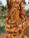 Tượng Quán Thế Âm Bồ Tát Gỗ Hương Cao 82 Ngang 47 Sâu 30 (cm)