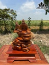 Tượng Tế Công Gỗ Hương Cao 43 Ngang 29 Sâu 29 (cm)