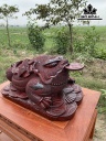 Tượng Thiềm Thừ Gỗ Tử Đàn Cao 23 Ngang 28 Sâu 45 (cm)