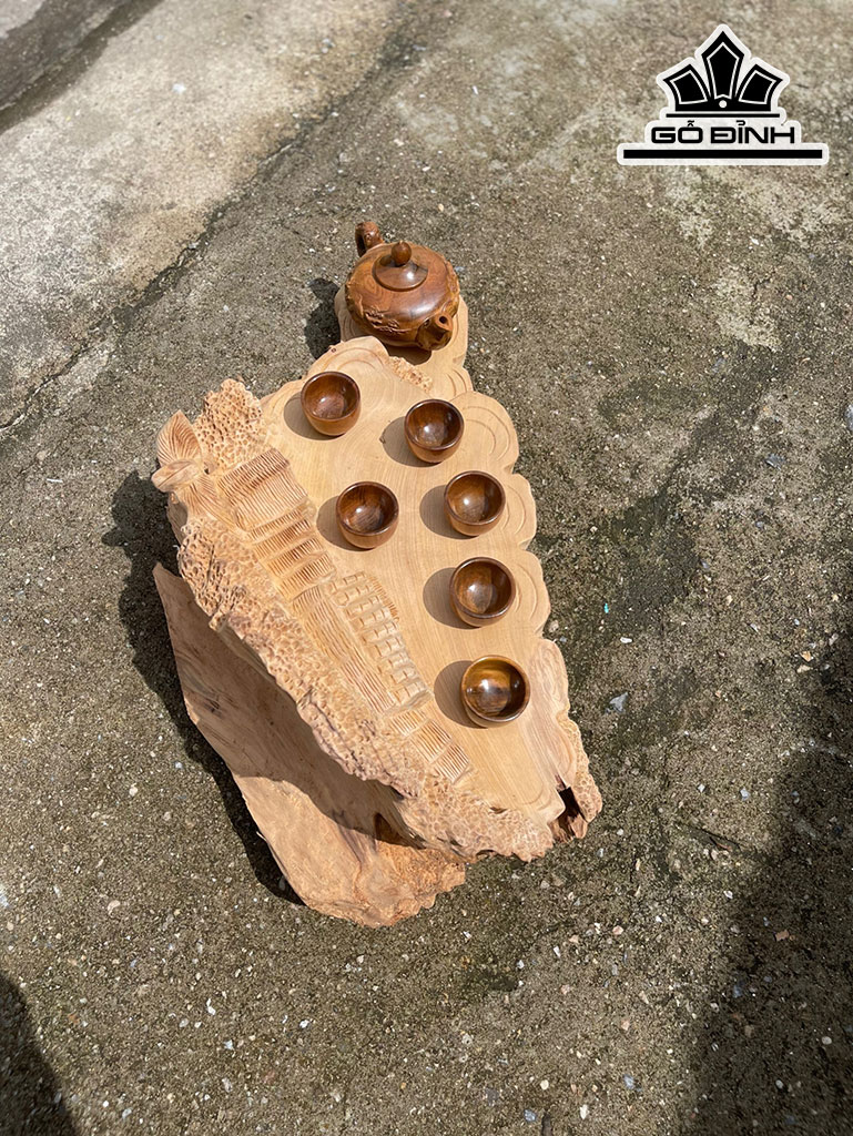 Khay Trà Gỗ Ngọc Am Ngang 58 Cao 34 Sâu 26 (cm)
