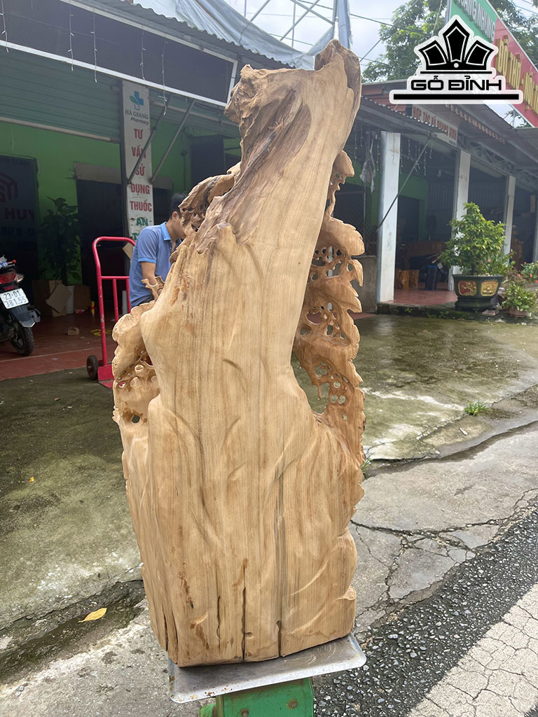 Tượng Phật Di Lặc Gỗ Ngọc Am Cao 98 Ngang 43 Sâu 28 (cm)